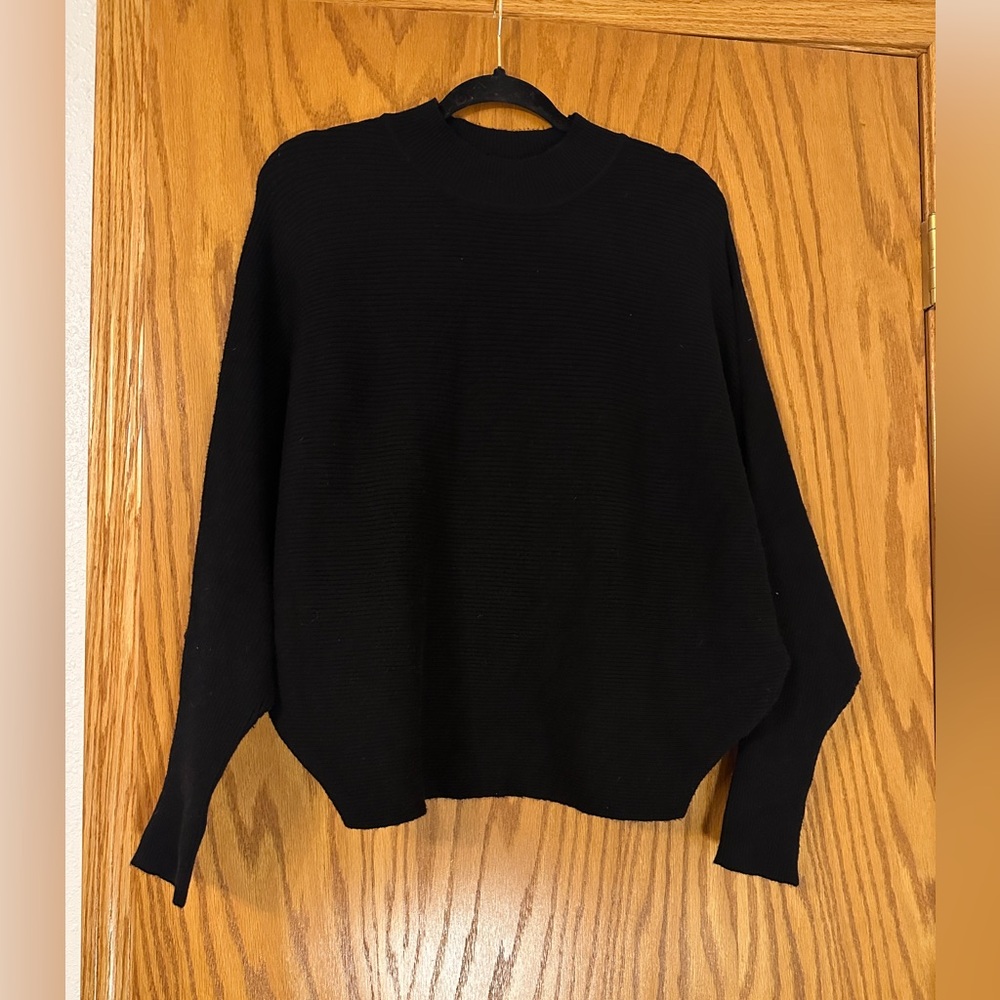 Philosophy Black Women's Mock Neck Dolman Sweater - Size L
